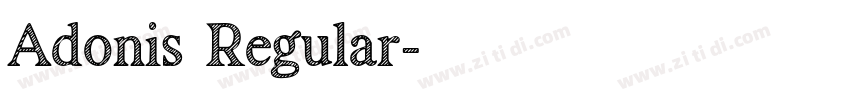 Adonis Regular字体转换 Adonis Regular字体转换